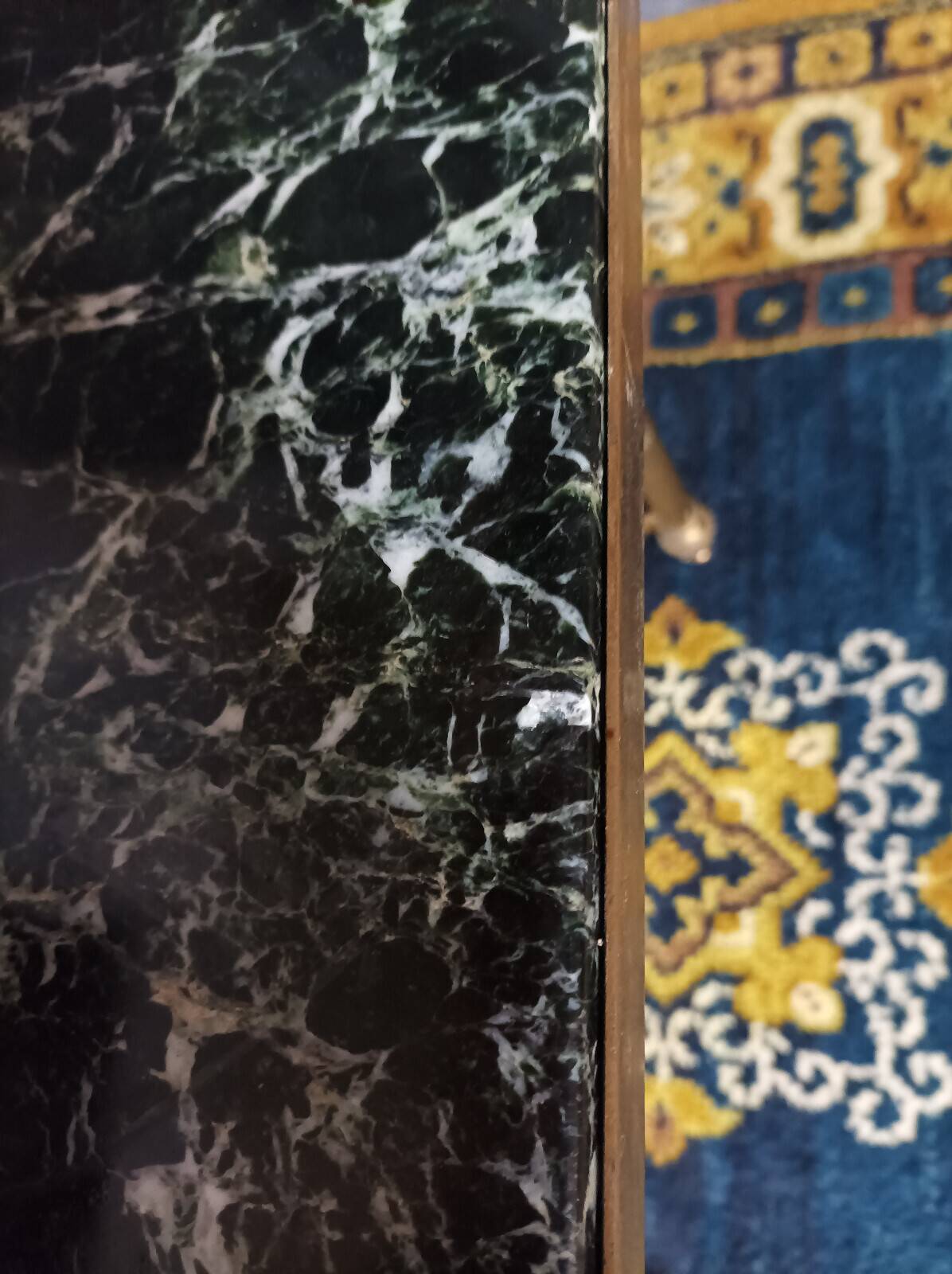 1960 brass and marble coffee table