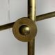 Italian adjustable floor lamp in pencil reed bamboo rattan and brass, 1970s