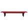 Red eco leather bench, Danish design, 1990s, production: Denmark