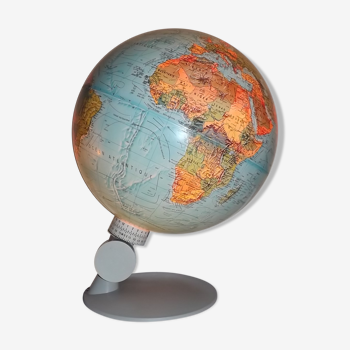 World map globe Scan light-globe Scandinavian Made in Denmark Copenhagen 1972