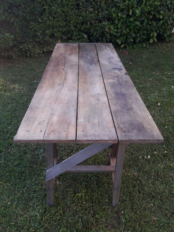 table tréteaux 2m atelier campagne ancienne