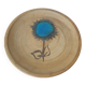 Enameled pottery plate