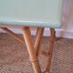 Desk mint green vintage 60s/70s Wicker rattan