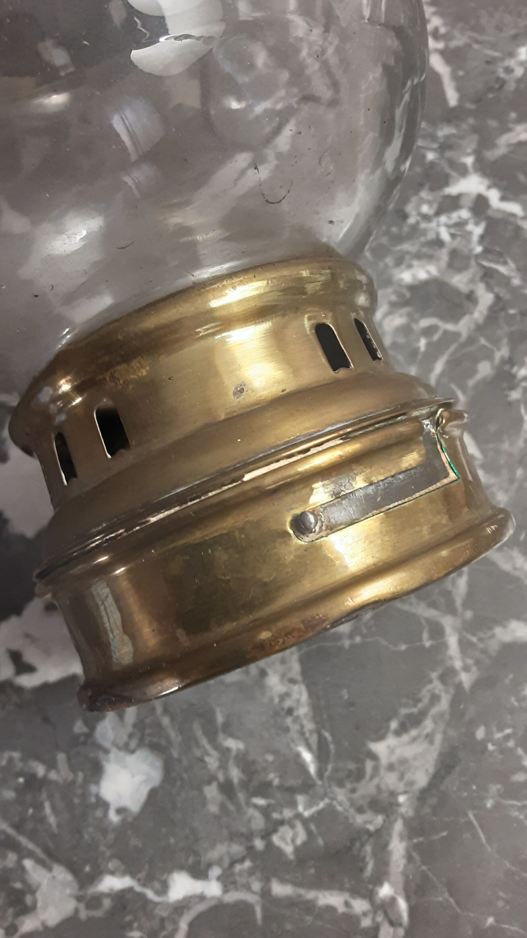 Brass storm lamp - old
