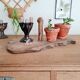 Antique brutalist wooden tray