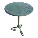 Small green metal side table - mid 20th century
