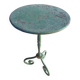 Small green metal side table - mid 20th century