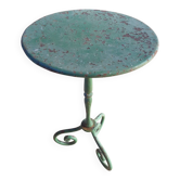 Small green metal side table - mid 20th century
