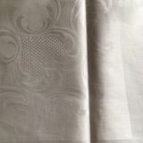 White damask tablecloth