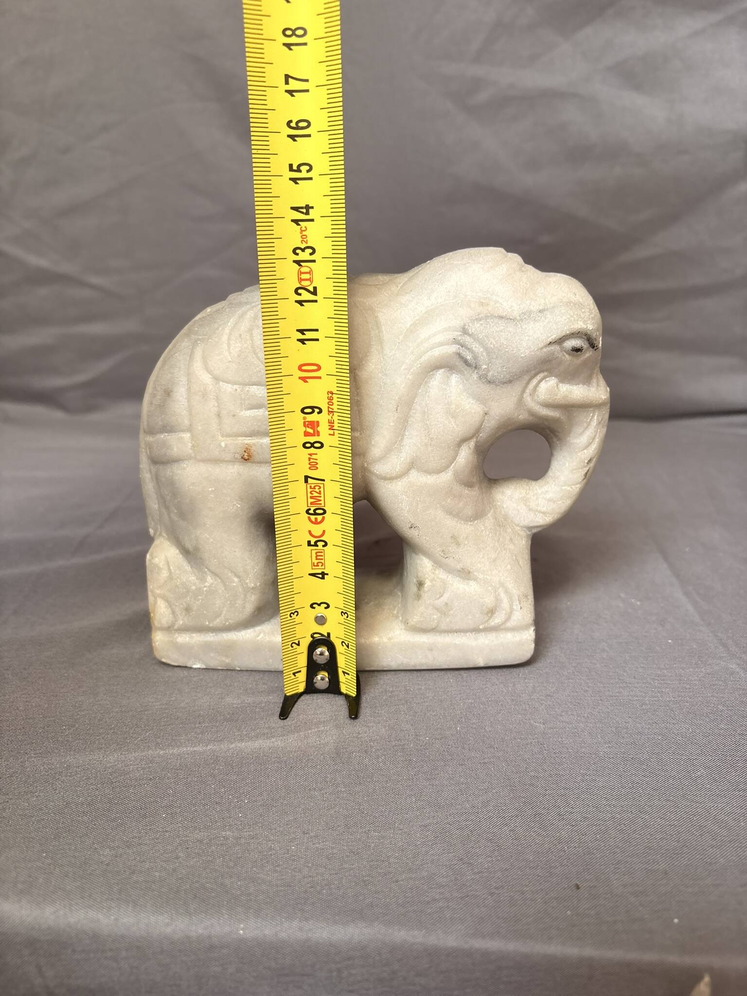 Ancient Elephant Sculpture of Apparatus Steatite Stone India Indian Howdah