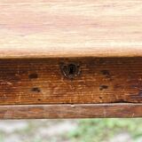Solid wood table, one drawer, turned wood