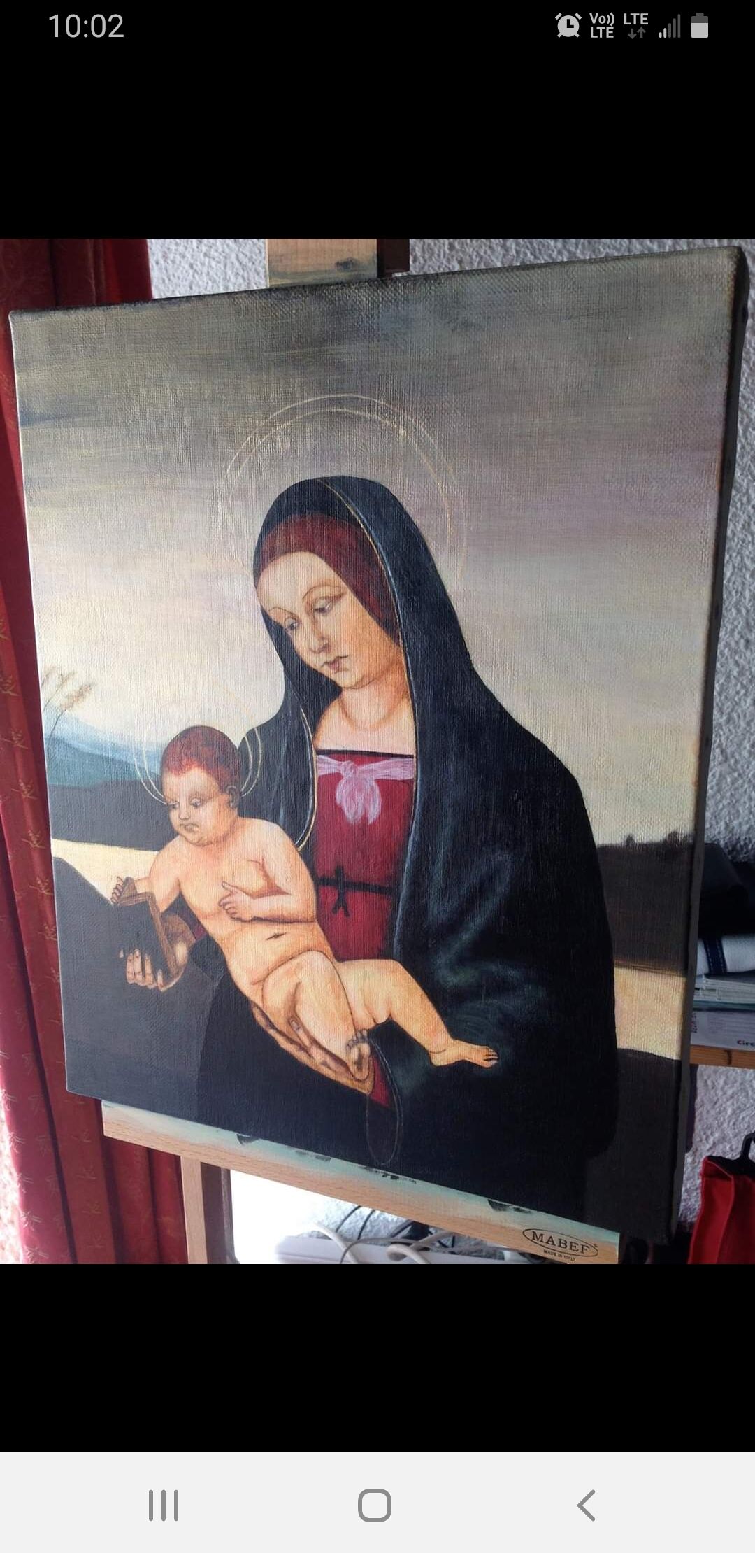 Peinture et son cadre "La Nativité"