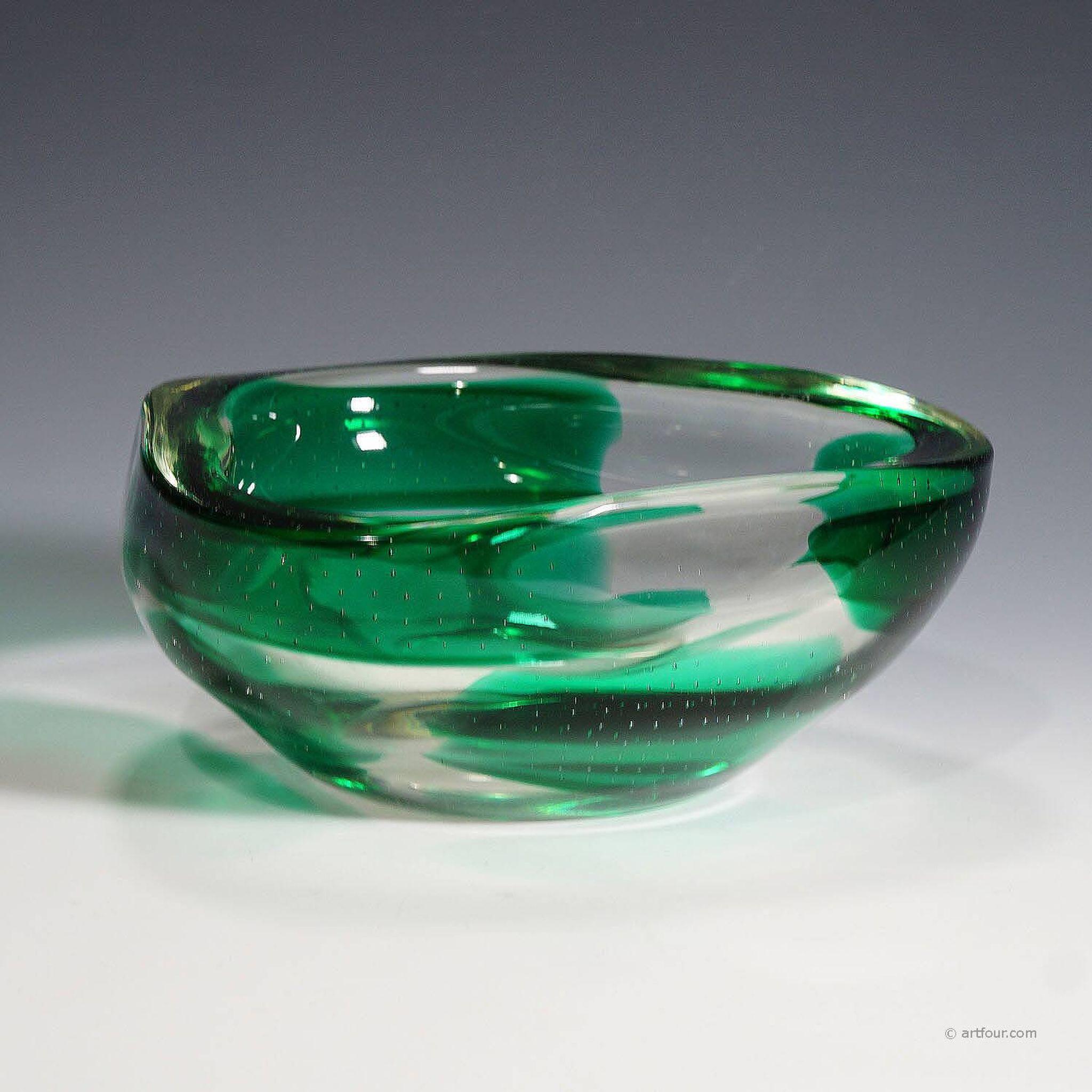 Dino Martens for Aureliano Toso glass bowl Coppa Pesante 1940s