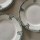 Flat plates in antique St Amand earthenware