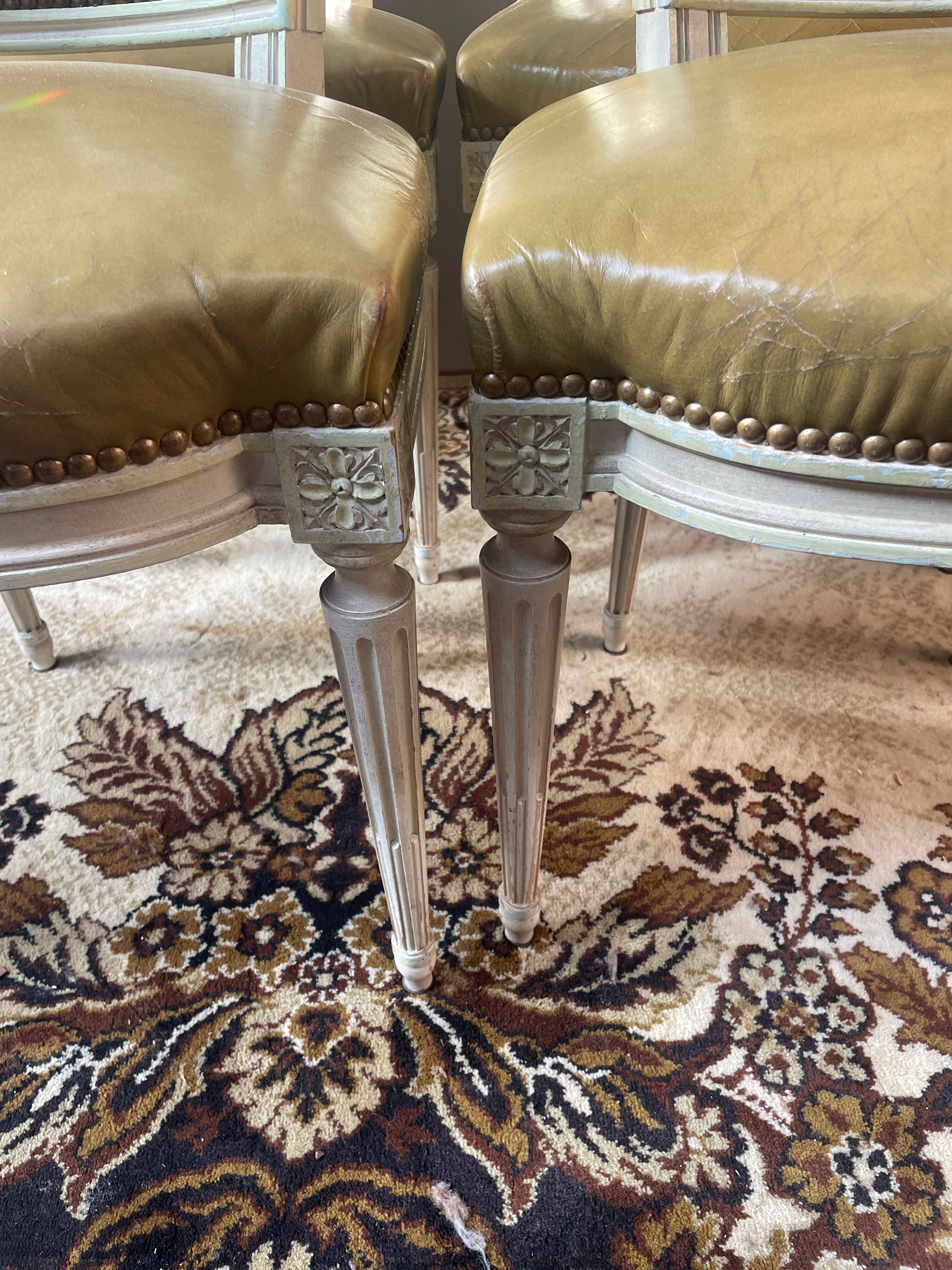 Suite of 4 Louis XVI style chairs