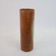 Brown ceramic tube vase signed Roger Jacques under the base