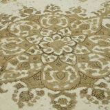 Handmade Turkish Contemporary 1980s 293 cm x 380 cm Beige Wool Carpet