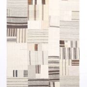 5x8 Cream & Beige Mid Century Modern Kilim Rug, 167x234Cm