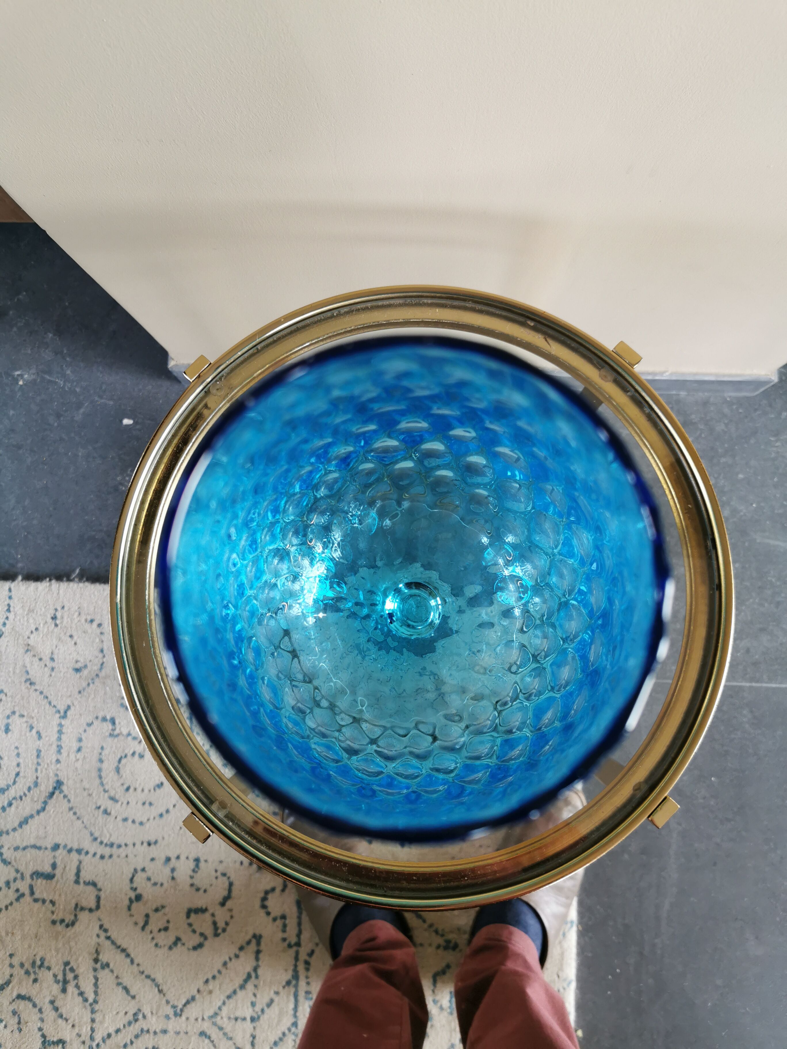 Light blue glass vintageform vase