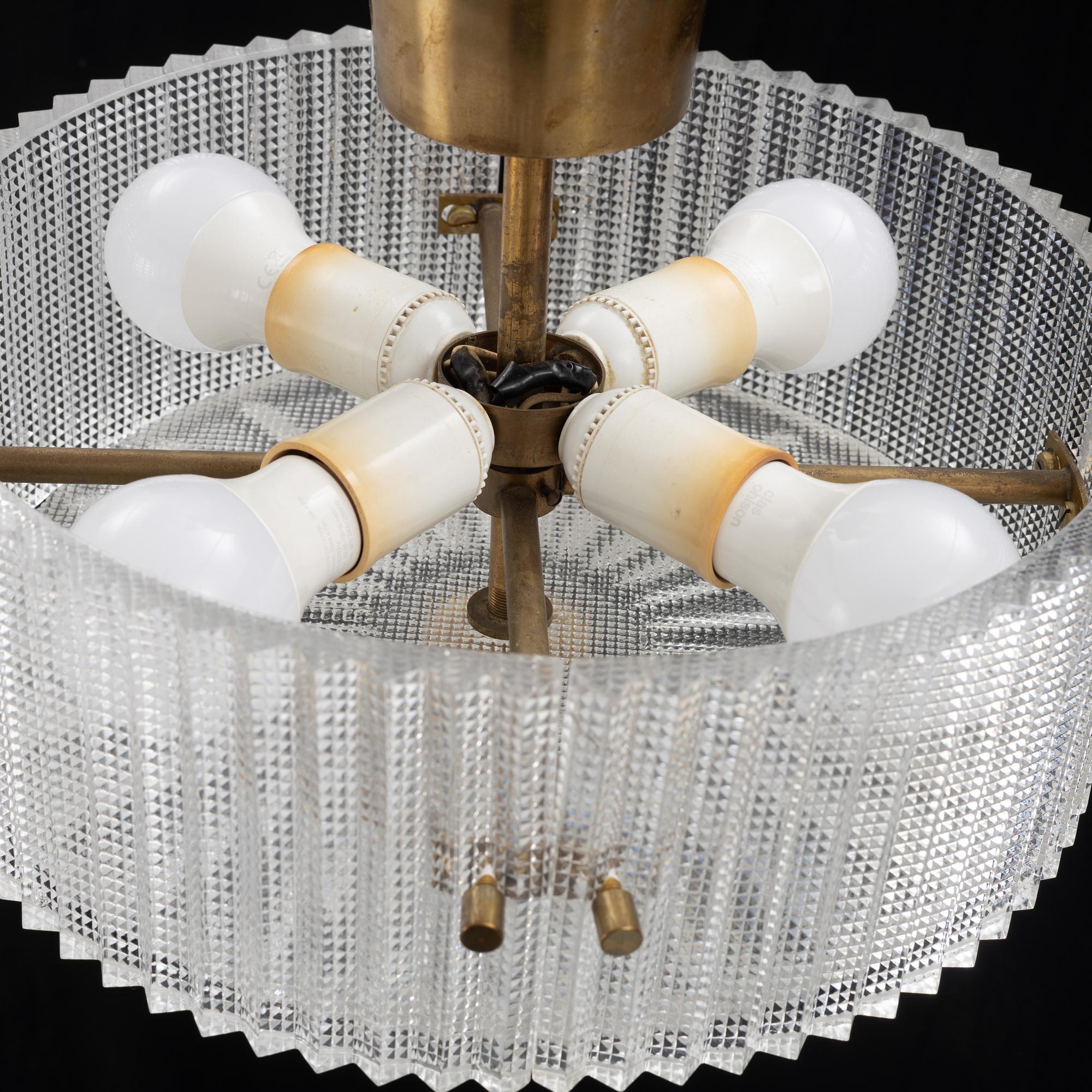 Cellar lamp by Carl Fagerlund for Orrefors, Sweden, 1960, labelled.