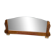 Art Deco concave mirror, arc-shaped, carved in solid wood, 1940, 120cm.
