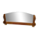 Art Deco concave mirror, arc-shaped, carved in solid wood, 1940, 120cm.