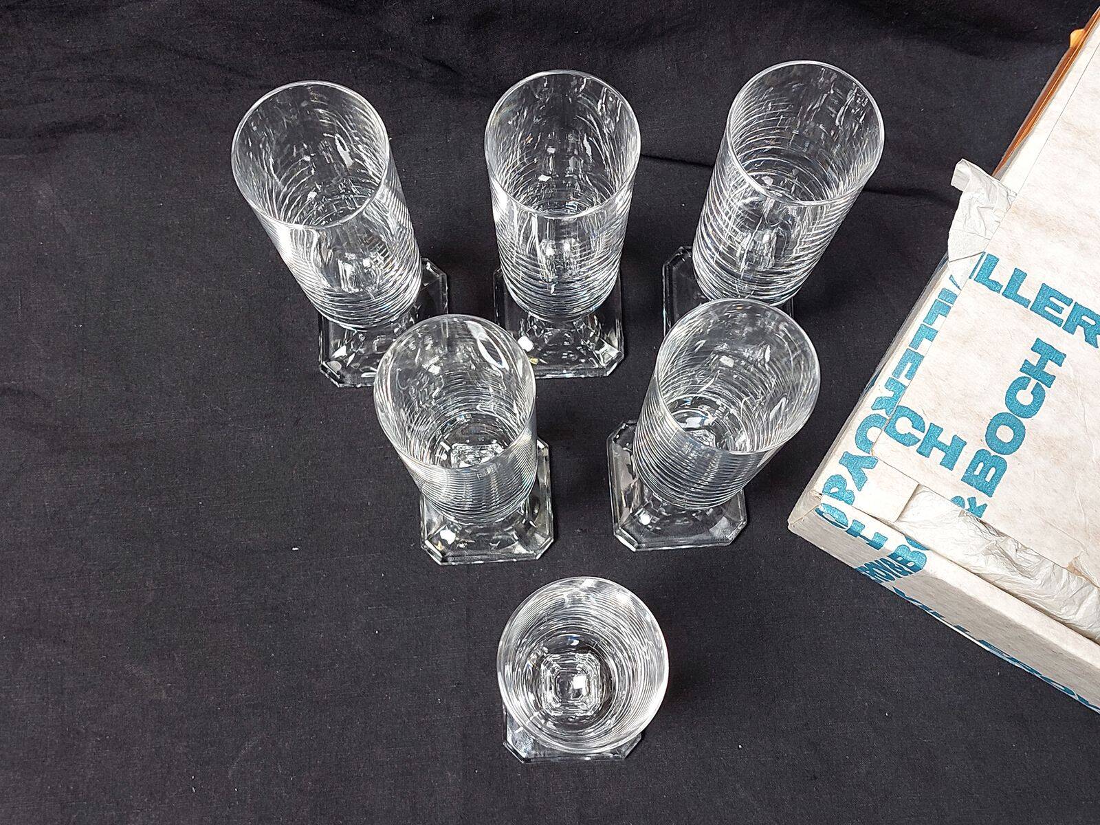 6 crystal champagne flutes from Villeroy and Boch, model Mercury - Height 17.