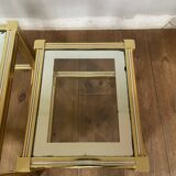 70s design nesting tables in metal and glass