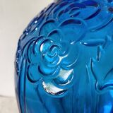 Grand vase art déco bleu cobalt