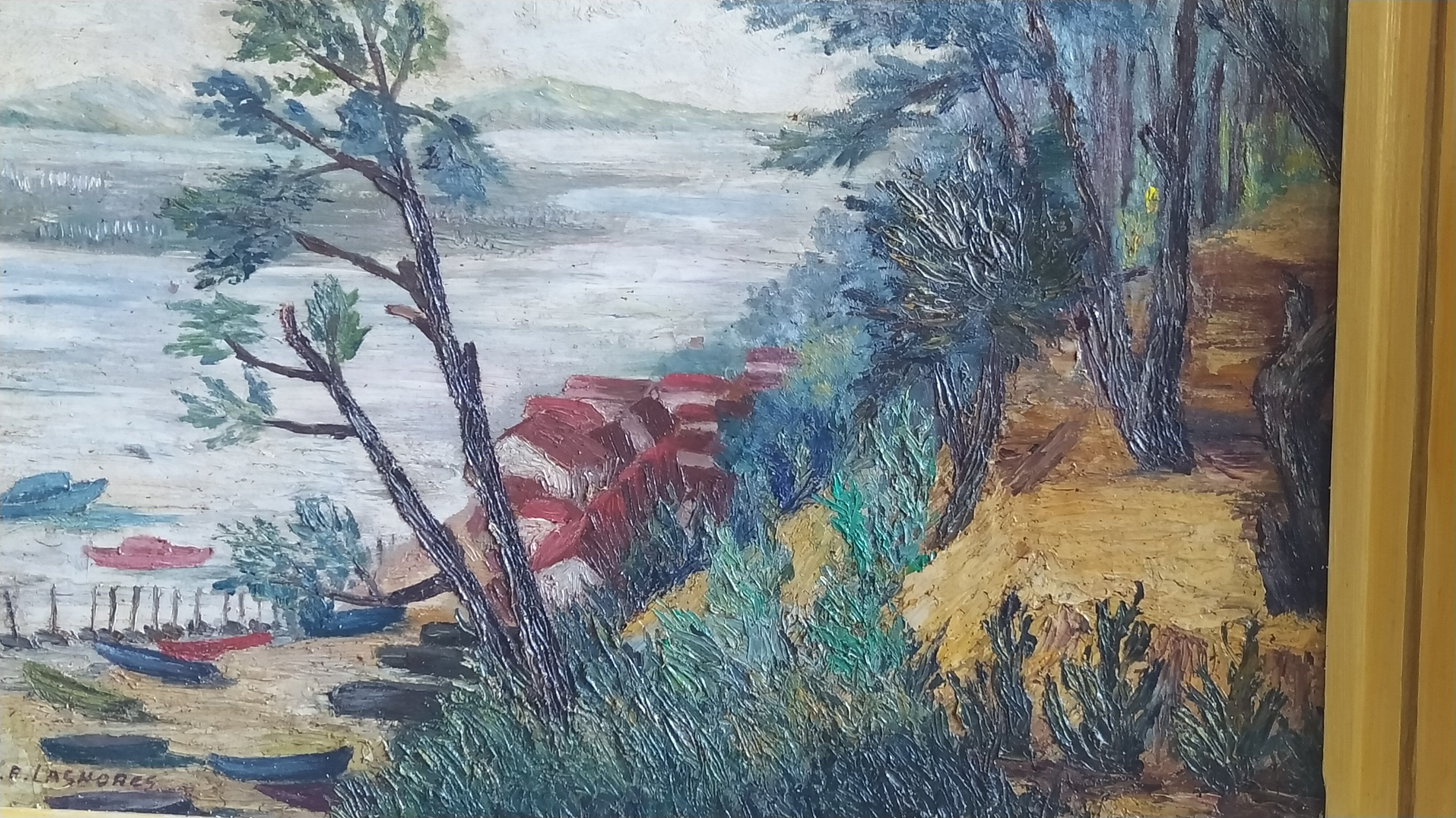 Tableau de Suzanne Pucheu Lashores le caon Cap Ferret 1930