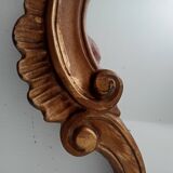 Miroir Italien baroque en résine doré années 60