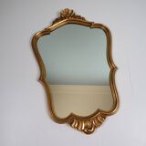 Vintage Hollywood Regency gold mirror, mid-century style, Belgium 1s.