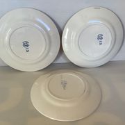 6 old earthenware plates blue flowers st Amand ceranord