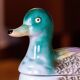 Vide poche canard ancien en barbotine Fratelli Gialletti
