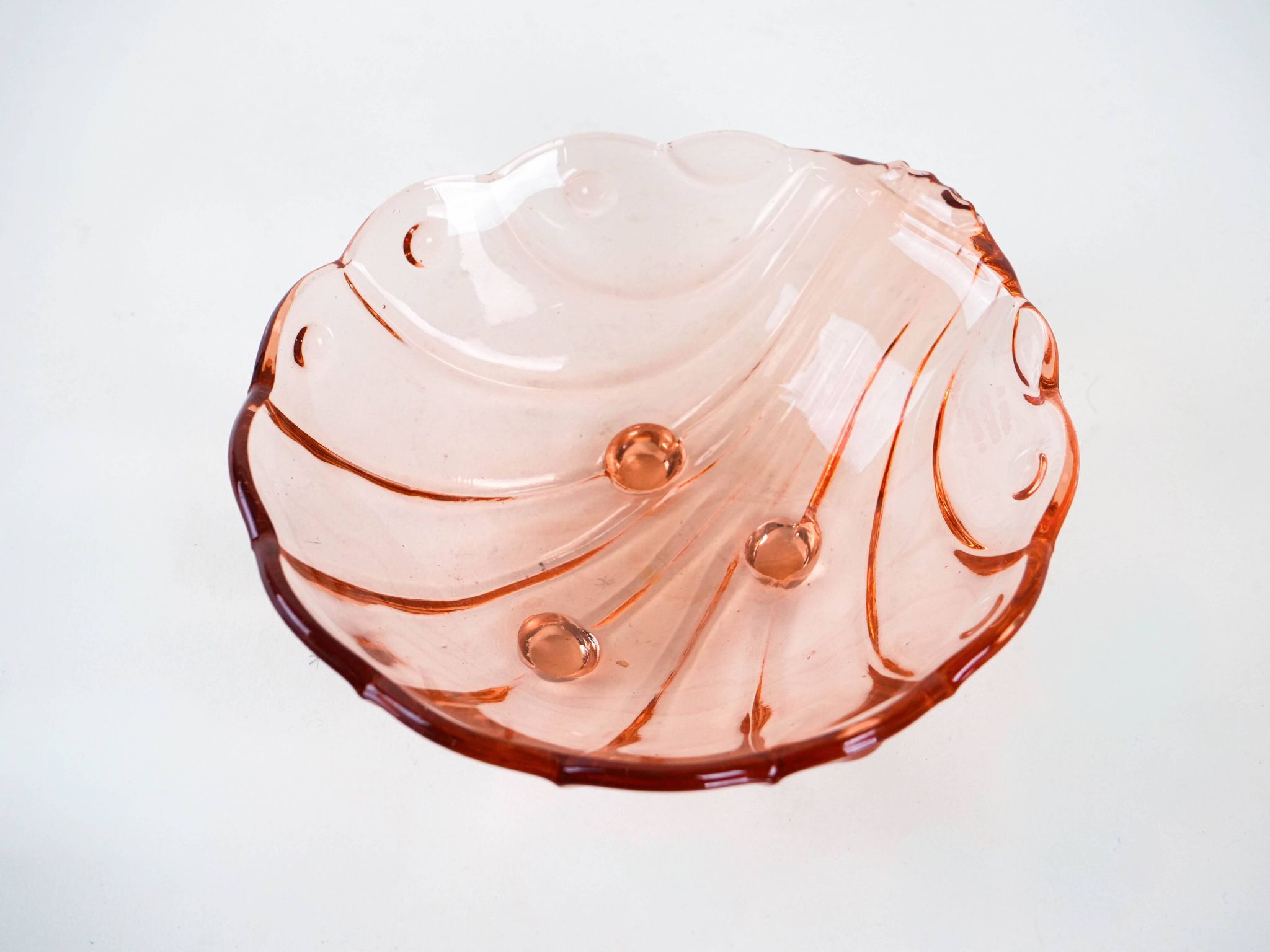 Glass platter, Italian design, 1960s, made in Italy