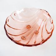 Glass platter, Italian design, 1960s, made in Italy
