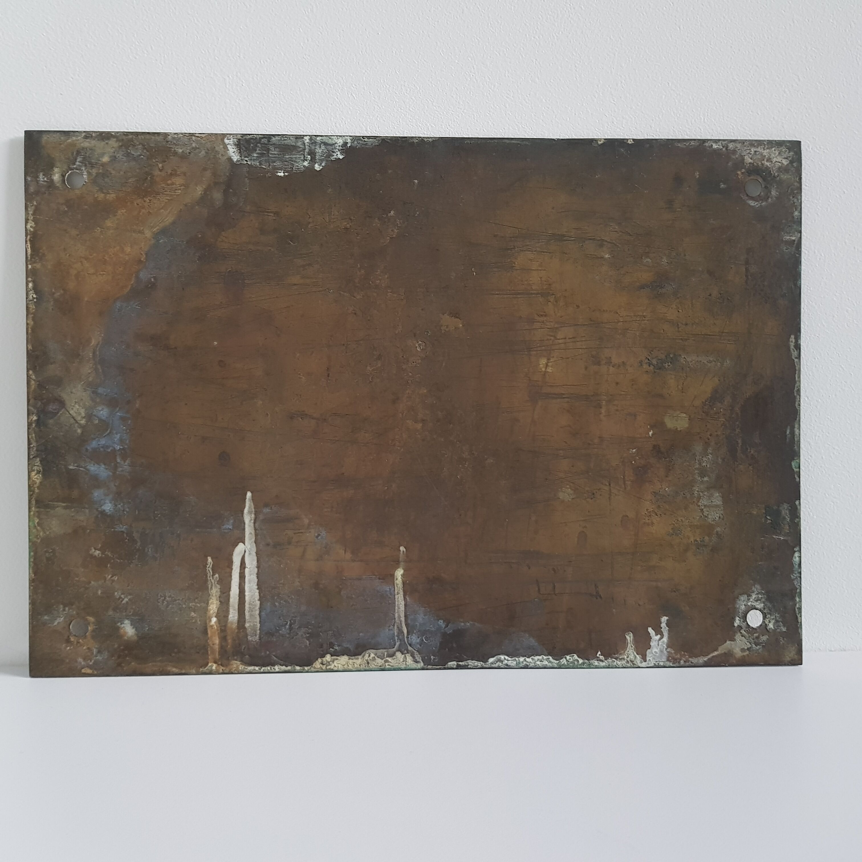 Plate bronze or brass "offices"