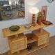 Console meuble en bois vintage des années 70