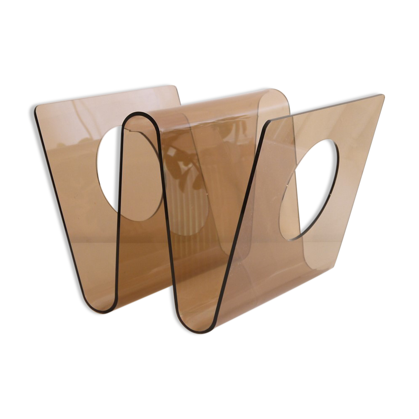 Vintage plexiglass plexiglass magazine holder bobois 1970