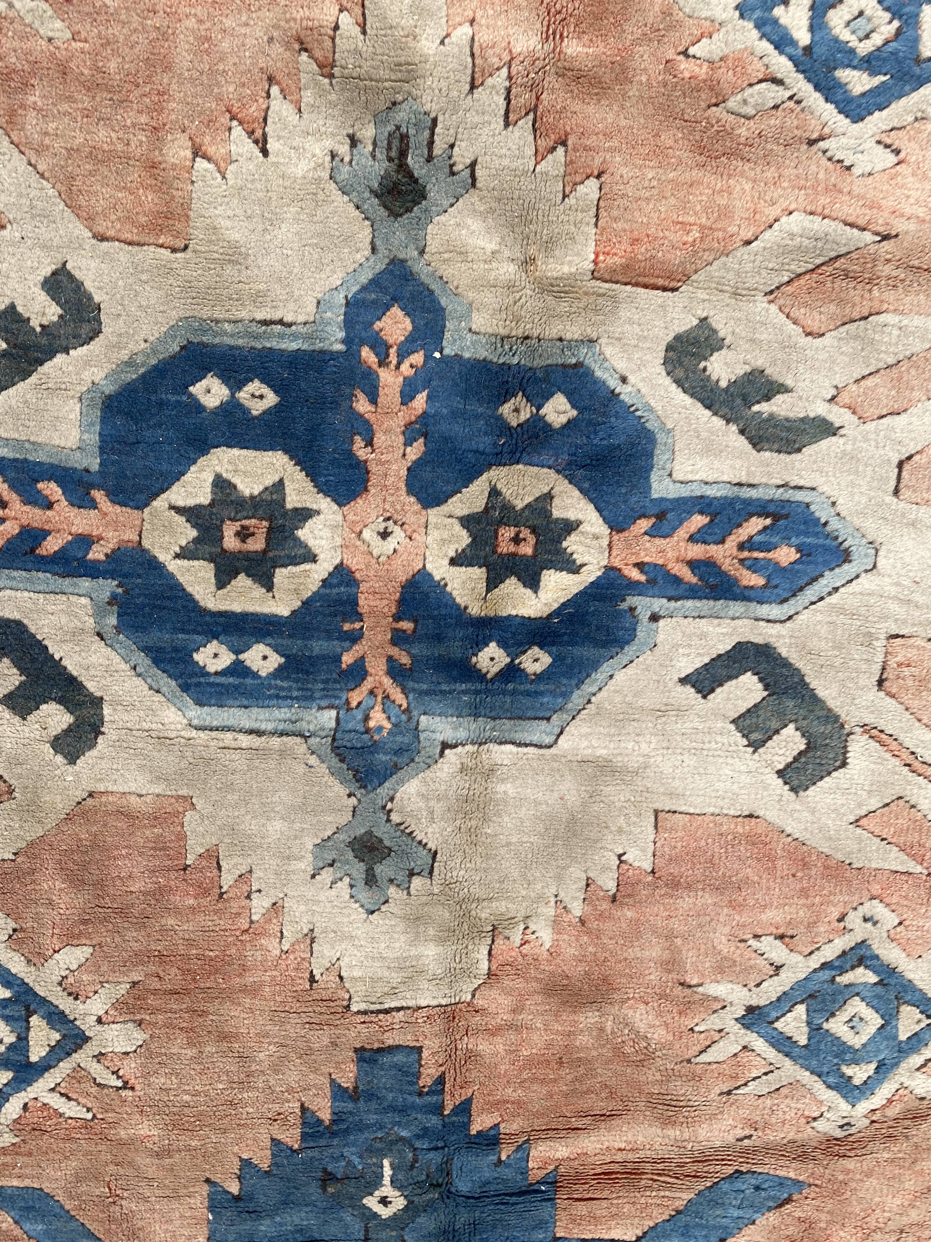 Vintage Turkish carpet Kars Anatolia handmade 224x324 cm