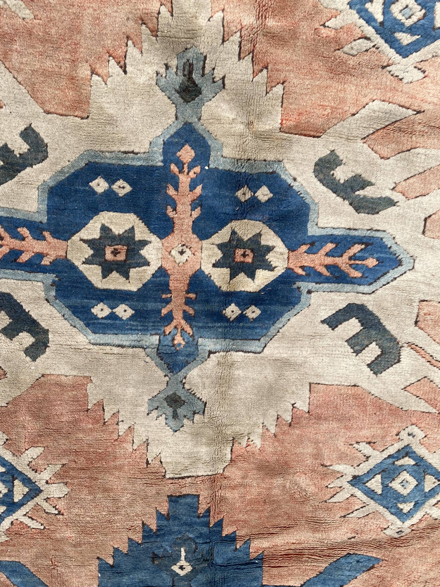 Vintage Turkish carpet Kars Anatolia handmade 224x324 cm