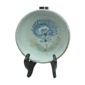 Stoneware plate signed Gustave Reynaud Le Murier Vallauris