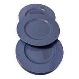 Ensemble de 9 assiettes plates par Geneviève Lethu