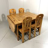 Karin Mobring grande table à manger à oreilles tombantes Ikea 1970-80