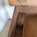 1900s oak desk with interior paint