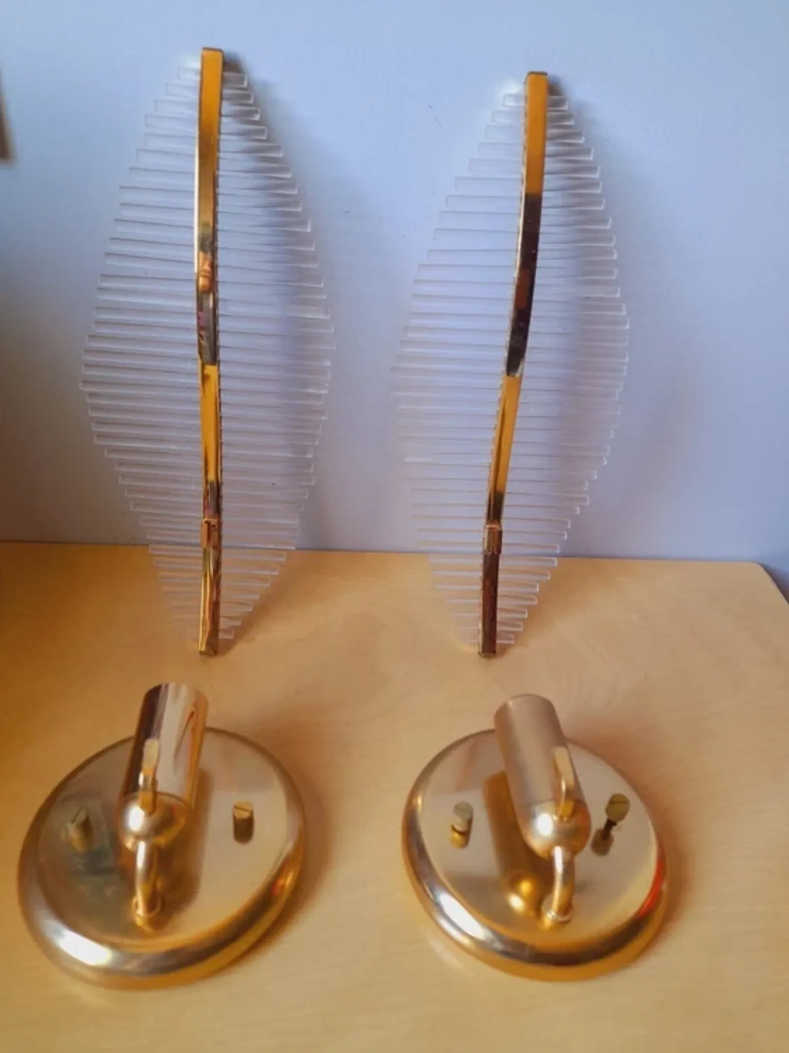 Pair of Leaf Wall Sconces in Murano Glass, Gaetano Sciolari for Venini