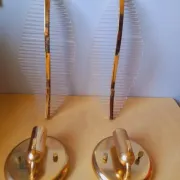 Pair of Leaf Wall Sconces in Murano Glass, Gaetano Sciolari for Venini