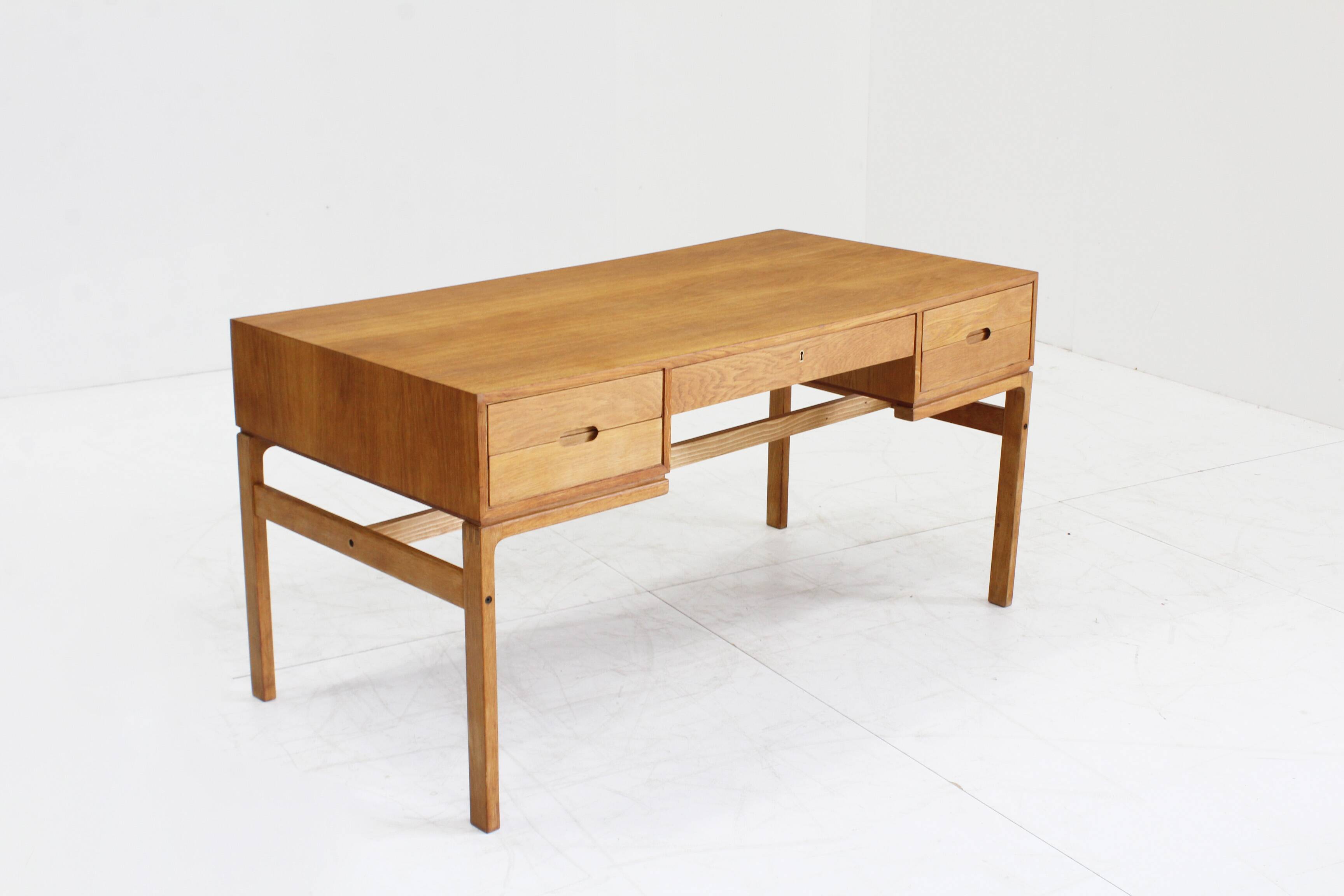 Vintage Danish teak desk by Arne Wahl Iversen 1950s