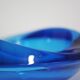 70s blue glass ashtray