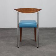 Set of 4 postmodern leather dining chairs, Italy, 1990s